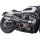 Sportster S 2in2 Racing Muffler and Mid-Pipe Set Endcap Tracker Carbon Stainless Steel Satin