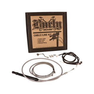 14" Gorilla Bar Cable Kit Stainless Steel Clear Coated Cable Clutch ABS