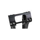 8" Fast Back Risers CNC milled for OEM HD or KOSO Digital Speedometer Black 1" Anodized