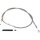 Stainless Braided Clutch Cable Standard, 70° Elbow Stainless Steel Clear Coated 65,5"