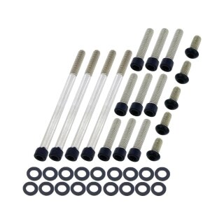 Primary Cover Screw Kit For Dyna, Softail, Touring Satin Black Powder Coated