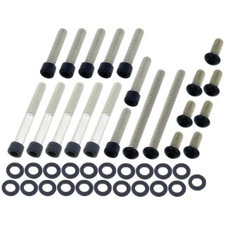 Primary Cover Screw Kit For Dyna, Softail Satin Black Powder Coated