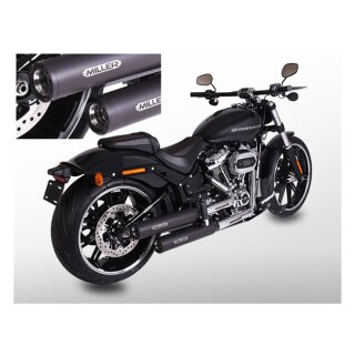 Miller Destiny Euro 5 Auspuff Schalldämpfer schwarz matt für Harley Breakout 21-23