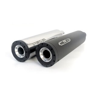 Miller, Independence slip-on mufflers. Euro 4. Matte black