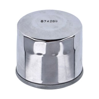 Athena, spin-on oil filter. Chrome