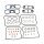 Athena, rocker cover gasket kit. Evo XL