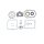 Athena, 4-speed transmission gasket & seal kit