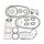 Athena, motor gasket kit (excl. oil seals). XR750