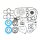 Athena, motor gasket kit (excl. oil seals). 5-sp Shovel