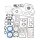 Athena, motor gasket kit (excl. oil seals). 84-91 B.T.