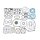 Athena, motor gasket kit (excl. oil seals). 89-91 B.T.