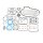 Athena, motor gasket & seal kit. Evo XL