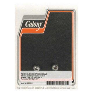 COLONY DRAIN SCREWS, FORK SLIDER