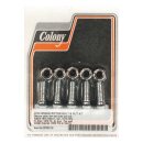 Colony, front/rear brake rotor bolt & nut kit. Chrome...