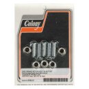 Colony, front/rear brake rotor bolt & nut kit. Chrome...