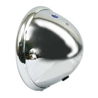 Bates style 5-34" head lamp, shell only. Chrome