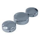 Triple tree nut cover set. Chrome