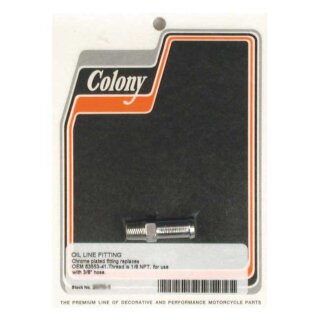 Colony, oil line fitting, straight