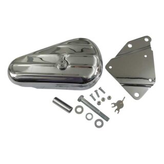 Teardrop Toolbox chrom für Harley Evo Softail Modelle 84-99 rechts