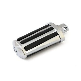Rail kick pedal. flat style. with rubber inlays. Chrome