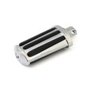 Rail kick pedal. flat style. with rubber inlays. Chrome