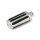 Rail kick pedal. flat style. with rubber inlays. Chrome