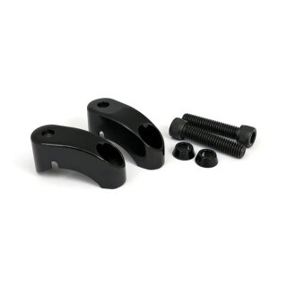 Blinkerhalter schwarz für 39mm Gabeln für Harley Dyna Sportster und FXR