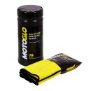 MotoGlo Detailing wipes dispenser and microfiber cloth
