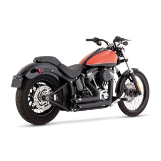 Vance & Hines Shortshots Staggered PCX Auspuffanlage schwarz für Harley Softail 12-17