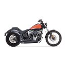 Vance & Hines Shortshots Staggered PCX Auspuffanlage schwarz für Harley Softail 12-17