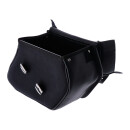 Longride, waxed cotton saddlebags. Black