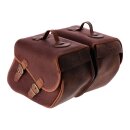 Longride, waxed cotton saddlebags. Brown