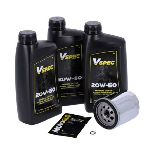Motor Ölwechsel Service Kit 20W50 Mineral für Harley TC 99-17