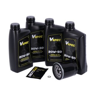 Motor Ölwechsel Service Kit 20W50 Mineral für Harley Touring 99-16