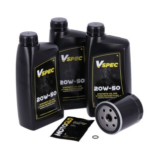 Motoröl Wechsel Service Kit Synthetiköl 20W50 für Harley 84-21