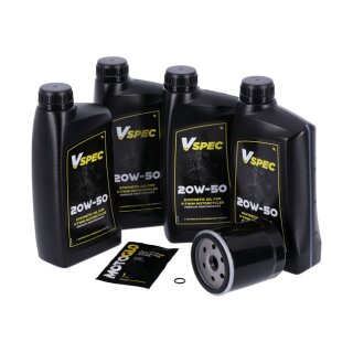 Motoröl Wechsel Service Kit Synthetiköl 20W50 für Harley Touring 86-98