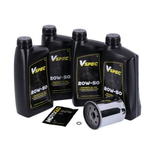Motoröl Wechsel Service Kit Synthetiköl 20W50 für Harley Touring 86-98
