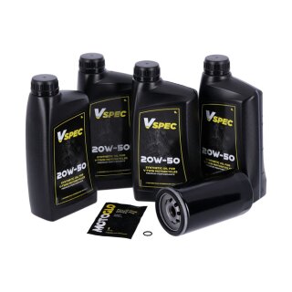 Motoröl Wechsel Service Kit Synthetiköl 20W50 für Harley Dyna 91-98