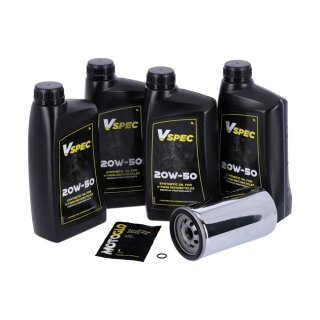 Motoröl Wechsel Service Kit Synthetiköl 20W50 für Harley Dyna 91-98