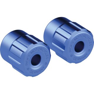 Club-Style Crash Bar Replacement Aluminium Sliders Gloss Blue Anodized