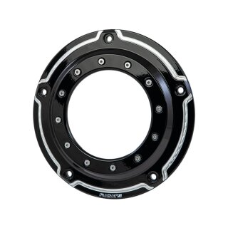 Porthole Derby Cover 5-hole Bi-Color Gloss Black