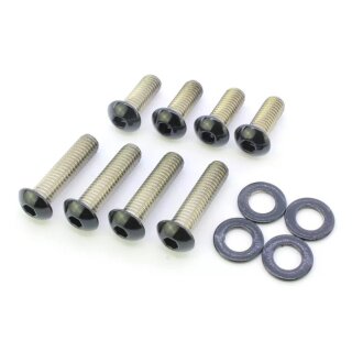 Screws4Bikes Edelstahl Fender Struts Montageschrauben schwarz für Harley Softail 18-24