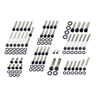 Screws4bikes Edelstahl Motorschrauben Kit schwarz matt für Harley Softail Dyna 89-98