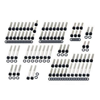Screws4bikes Edelstahl Motorschrauben Kit schwarz matt für Harley V-Rod 02-17