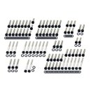 Screws4bikes Edelstahl Motorschrauben Kit schwarz matt...