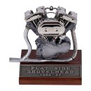 Motor Modell Shovelhead flat side 66-69 aus Zinn Maßstab 1:6