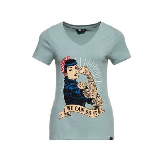 Queen Kerosin We Can Do It t-shirt smoke green