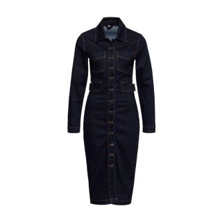 Queen Kerosin Workwear Pencil dress rinsed wash
