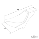 C.C. Rider Solo Sitz, durchgehendes Rautenmuster für Harley Softail M8 18-25