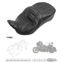 2-Up Pleated 2 Seat Black FLH/T09-20